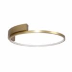 Plafonieră Holize, metal auriu, abajur alb, LED 23W, Ø400MM, L420MM - imagine 4