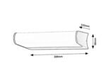 Aplică exterior Trogir, aluminiu antracit, abajur alb, LED 6,5W, L200MM, H50MM - imagine 4