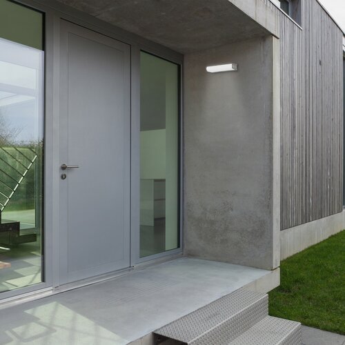7134-e.jpg Aplică exterior Trogir, aluminiu antracit, abajur alb, LED 6,5W, L200MM, H50MM - imagine 1