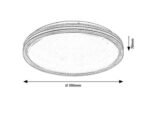 Plafonieră Monira, metal negru, abajur alb, LED 34W, Ø390MM - imagine 11