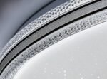 Plafonieră Monira, metal negru, abajur alb, LED 34W, Ø390MM - imagine 8
