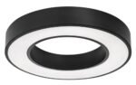 Plafonieră Cirano, metal negru, abajur alb, LED 24W, Ø400MM - imagine 3