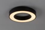 Plafonieră Cirano, metal negru, abajur alb, LED 24W, Ø400MM - imagine 4