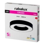 Plafonieră Cirano, metal negru, abajur alb, LED 24W, Ø400MM - imagine 7