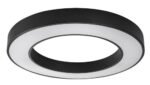 Plafonieră Cirano, metal negru, abajur alb, LED 45W, Ø600MM - imagine 3