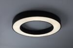 Plafonieră Cirano, metal negru, abajur alb, LED 45W, Ø600MM - imagine 5