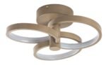 Plafonieră Isidora, metal gri-bej, abajur alb, LED 32W, Ø310MM - imagine 3