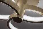 Plafonieră Isidora, metal gri-bej, abajur alb, LED 32W, Ø310MM - imagine 7