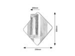 Aplică Rosaline, metal negru/ auriu, abajur transparent, LED 7W, L250MM, H250MM - imagine 9