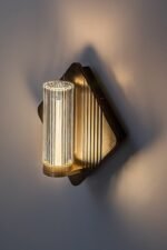 Aplică Rosaline, metal negru/ auriu, abajur transparent, LED 7W, L250MM, H250MM - imagine 4