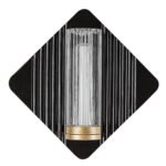 Aplică Rosaline, metal negru/ auriu, abajur transparent, LED 7W, L250MM, H250MM - imagine 5
