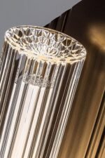 Aplică Rosaline, metal negru/ auriu, abajur transparent, LED 7W, L250MM, H250MM - imagine 6