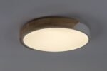 Plafonieră Maple2, metal/ lemn alb mat, abajur alb, LED 24W, Ø410MM - imagine 4
