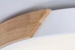 Plafonieră Maple2, metal/ lemn alb mat, abajur alb, LED 24W, Ø410MM - imagine 6
