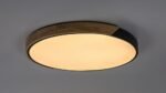 Plafonieră Maple2, metal/ lemn negru mat, abajur alb, LED 42W, Ø610MM - imagine 4