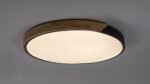 Plafonieră Maple2, metal/ lemn negru mat, abajur alb, LED 42W, Ø610MM - imagine 5