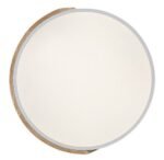 Plafonieră Maple2, metal/ lemn alb mat, abajur alb, LED 40W, Ø610MM - imagine 4