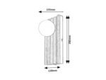 Aplică Noxelle, lemn negru mat/ stejar, abajur alb, G9 x1 MAX 5W, H292MM - imagine 7