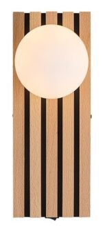 Aplică Noxelle, lemn negru mat/ stejar, abajur alb, G9 x1 MAX 5W, H292MM - imagine 5