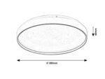 Plafonieră Zerava, metal negru, abajur alb, LED 34W, Ø380MM - imagine 12