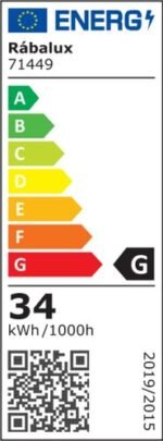 Plafonieră Zerava, metal negru, abajur alb, LED 34W, Ø380MM - imagine 13