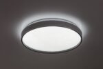 Plafonieră Zerava, metal negru, abajur alb, LED 34W, Ø380MM - imagine 6