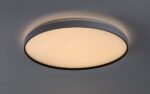 Plafonieră Zerava, metal negru, abajur alb, LED 60W, Ø580MM - imagine 4