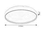 Plafonieră Zerava, metal negru, abajur alb, LED 80W, Ø770MM - imagine 14