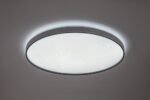 Plafonieră Zerava, metal negru, abajur alb, LED 80W, Ø770MM - imagine 6