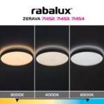 Plafonieră Zerava, metal auriu, abajur alb, LED 34W, Ø380MM - imagine 12