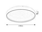 Plafonieră Zerava, metal auriu, abajur alb, LED 60W, Ø580MM - imagine 13