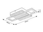 Plafonieră Noxelle, metal/ lemn negru mat/ stejar, abajur alb, LED 12W, L425MM - imagine 11