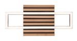 Plafonieră Noxelle, metal/ lemn negru mat/ stejar, abajur alb, LED 12W, L425MM - imagine 9