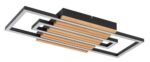 Plafonieră Noxelle, metal/ lemn negru mat/ stejar, abajur alb, LED 28W, L600MM - imagine 3