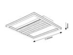 Plafonieră Noxelle, metal/ lemn negru mat/ stejar, abajur alb, LED 26W, L315MM - imagine 12