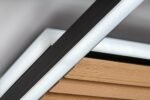 Plafonieră Noxelle, metal/ lemn negru mat/ stejar, abajur alb, LED 26W, L315MM - imagine 8