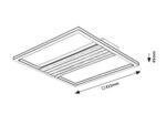 Plafonieră Noxelle, metal/ lemn negru mat/ stejar, abajur alb, LED 30W, L415MM - imagine 8