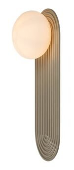 Aplică Glowbells, metal gri-bej, abajur alb, G9 x1 MAX 25W, H380MM - imagine 3