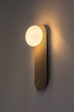 Aplică Glowbells, metal gri-bej, abajur alb, G9 x1 MAX 25W, H380MM - imagine 5