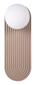 Aplică Glowbells, metal gri-bej, abajur alb, G9 x1 MAX 25W, H380MM - imagine 6