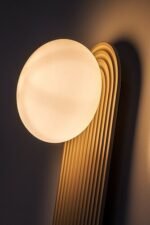 Aplică Glowbells, metal gri-bej, abajur alb, G9 x1 MAX 25W, H380MM - imagine 7