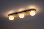 Plafonieră Glowbells, metal gri-bej, abajur alb, G9 x3 MAX 25W, L630MM - imagine 4