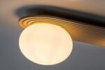 Plafonieră Glowbells, metal gri-bej, abajur alb, G9 x3 MAX 25W, L630MM - imagine 6
