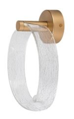 Aplică Olyssia, metal auriu, abajur transparent, LED 6W, H235MM - imagine 3