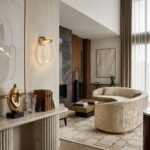 Aplică Olyssia, metal auriu, abajur transparent, LED 6W, H235MM