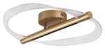 Plafonieră Olyssia, metal auriu, abajur transparent, LED 24W, Ø520MM - imagine 3