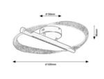 Plafonieră Olyssia, metal auriu, abajur transparent, LED 24W, Ø520MM - imagine 8