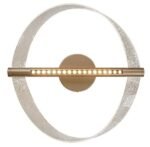 Plafonieră Olyssia, metal auriu, abajur transparent, LED 24W, Ø520MM - imagine 5