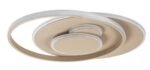 Plafonieră Brantiel, metal/ acril gri-bej, abajur alb, LED 57W, L485MM - imagine 3