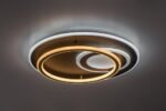 Plafonieră Brantiel, metal/ acril negru/ auriu, abajur alb, LED 60W, Ø500MM - imagine 4